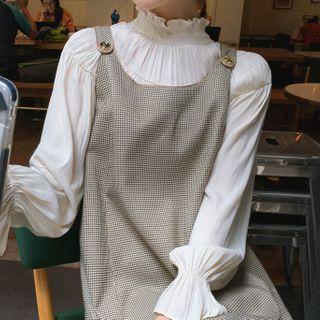 Blouse / Houndstooth Sleeveless Dress