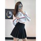 Half-zip Crop T-shirt