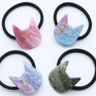 Cat Hair Tie Cat - Gray & Green - One Size