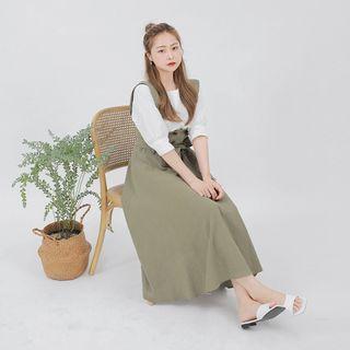 [lovb] Flared Long Suspender Dress