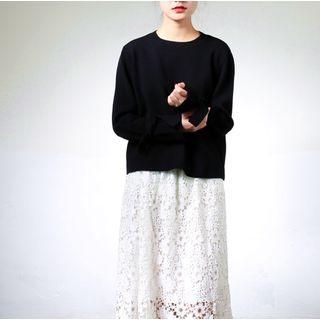 Bow Plain Knit Top