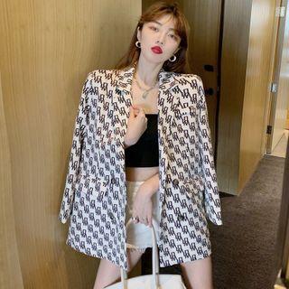 Print Double Breasted Blazer