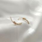 Faux Pearl Ear Climber Earring 925 Sterling Silver - As Shown In Figure - One Size