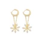 Snowflake Rhinestone Alloy Dangle Earring 1 Pair - Earring - Gold - One Size