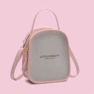 Top Handle Lettering Backpack T938s - Pink - One Size