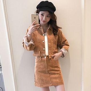Set: Corduroy Jacket + Skirt