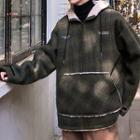 Fleece-lined Oversize Gingham Pullover