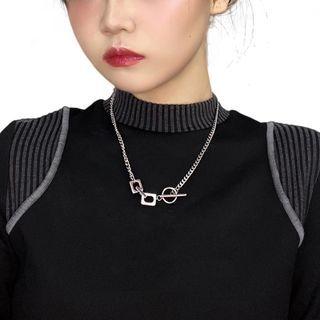 Geometric Pendant Stainless Steel Necklace