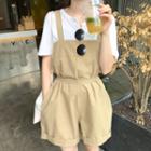 Plain Loose-fit Playsuit