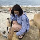 Asymmetric Long-sleeve Blouse