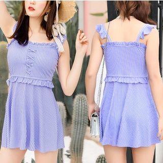Strippy Strip Swim Dress