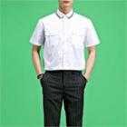Contrasted-collar Short-sleeve Shirt