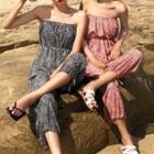Light Jacket / Set: Strapless Jumpsuit + Head Band
