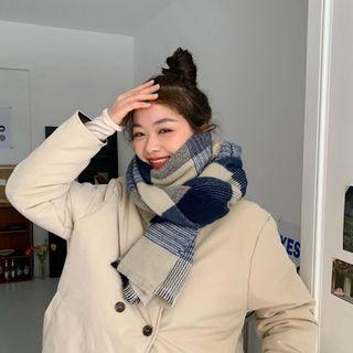 Plaid Shawl Plaid - Blue - One Size