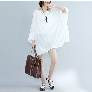 Plain Long Sleeve Oversized T-shirt