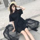 Mesh-panel Dress