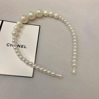 Faux Pearl Headband 1 Pc - White - One Size