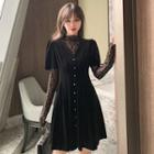 Set: Long-sleeve Top + Short-sleeve Dress