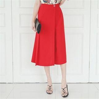 Wrap-front Cropped Pants