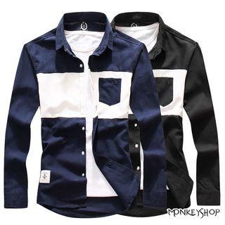 Color-block Long Sleeve Shirt