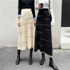 High-waist Knit A-line Skirt