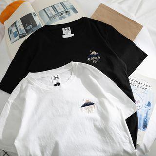 Mountain Embroidered Short-sleeve T-shirt