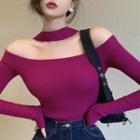 Cold Shoulder Knit Top / Pencil Skirt