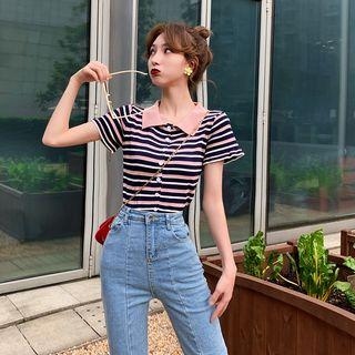 Striped Polo Shirt Stripe - One Size