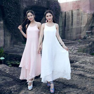 Plain Maxi Spaghetti Strap Dress