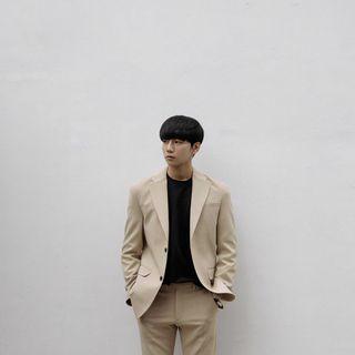 Stitched-lapel Two-button Jacket