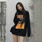 Print Sweatshirt Black - One Size