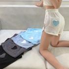 Heart Print High Waist Shorts