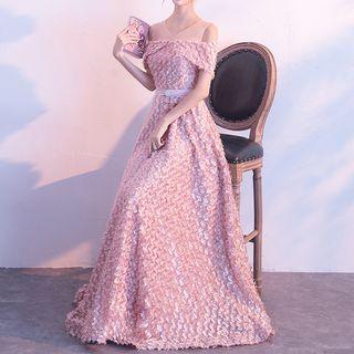 Cold Shoulder Evening Gown