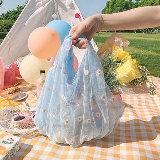 Flower Mesh Shopper Bag
