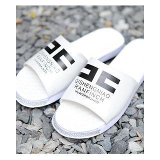 Lettering Slide Sandals