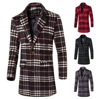 Check Single Breasted Coat