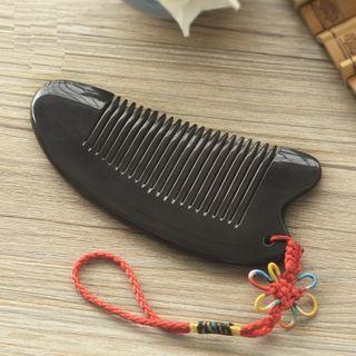 Horn Hair Comb 1669 - Black - 12cm
