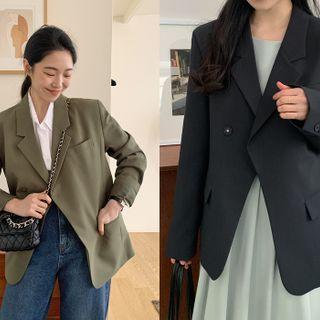 Snap-button Formal Blazer