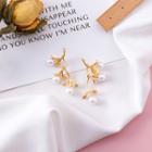 Faux Pearl Branches Earring 1 Pair - As Shown In Figure - One Size