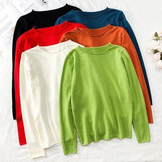 Rolled Light Knit Top