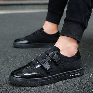 Stitched Panel Buckle Sneakers