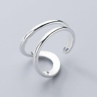 Layered Open Ring Silver - One Size