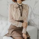 Set: Ruffled Blouse + Mini Skirt