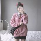 Plain Shirt/ Stripe Tie/ Zip-up Hoodie/ Set