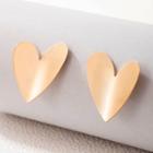 Heart Alloy Earring 21201 - 1 Pair - Gold - One Size