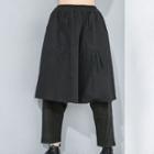 Mock Two-piece Harem Pants Black - One Size