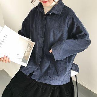 Corduroy Shirt / A-line Midi Skirt