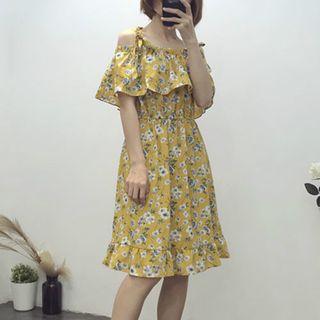 Flower Print Spaghetti Strap Dress