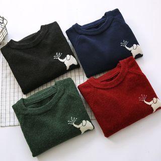 Elephant Jacquard Sweater