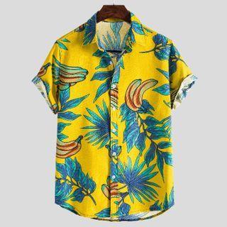 Banana Print Short-sleeve Shirt